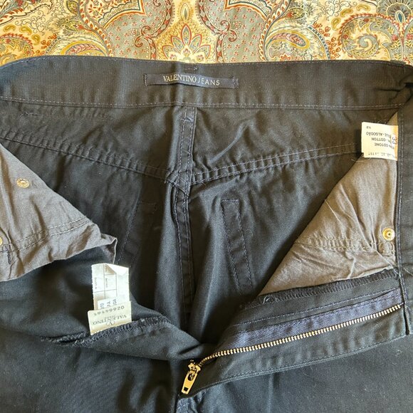 NWT Valentino Ladies Jeans - Navy Blue Cotton Twill  - Straight Leg Size 33 X 33 - Picture 3 of 12